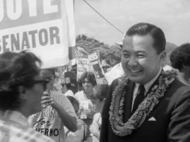 Daniel Inouye on his campaign.